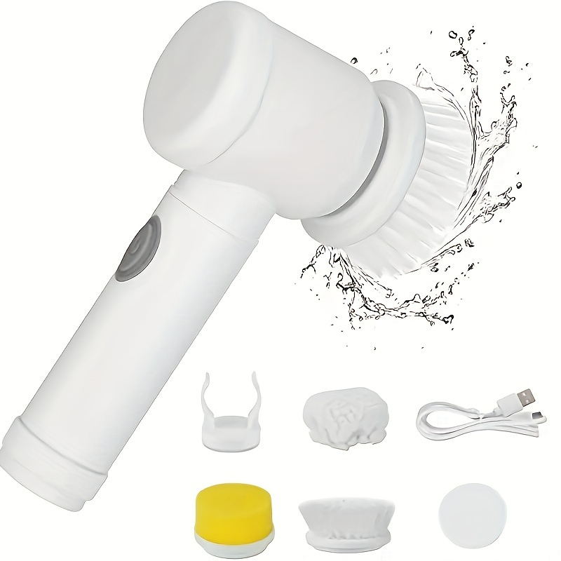 Handheld electric scrubber for household cleaning