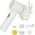 Handheld electric scrubber for household cleaning