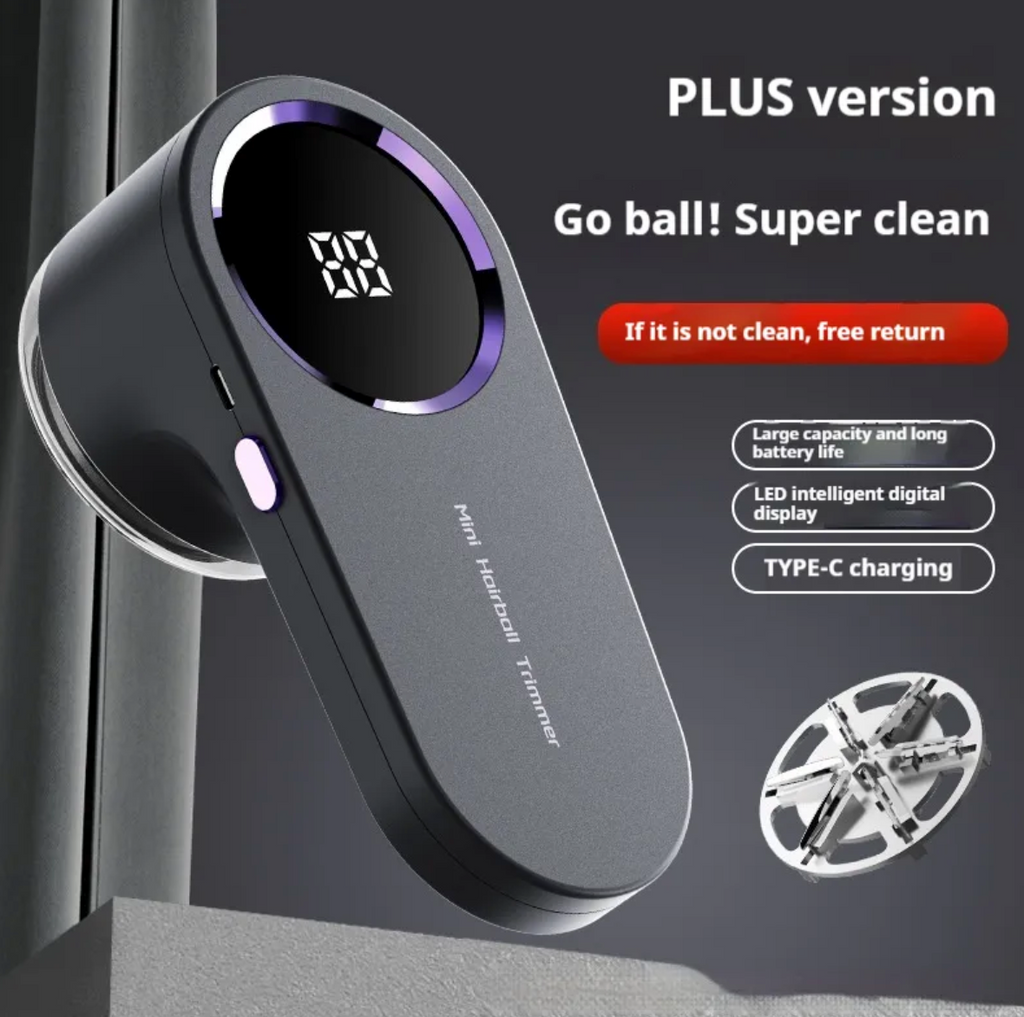 Rechargeable lint remover with LED display